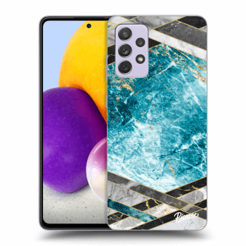 Husă pentru Samsung Galaxy A72 A725F - Blue geometry