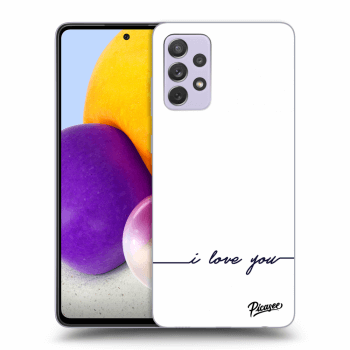 Picasee husă neagră din silicon pentru Samsung Galaxy A72 A725F - I love you