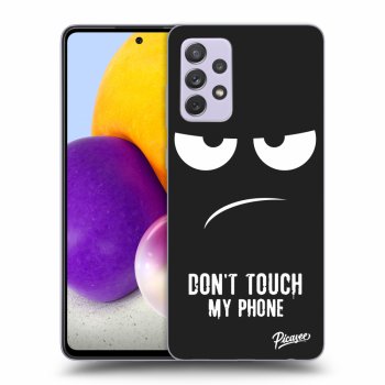 Picasee husă neagră din silicon pentru Samsung Galaxy A72 A725F - Don't Touch My Phone