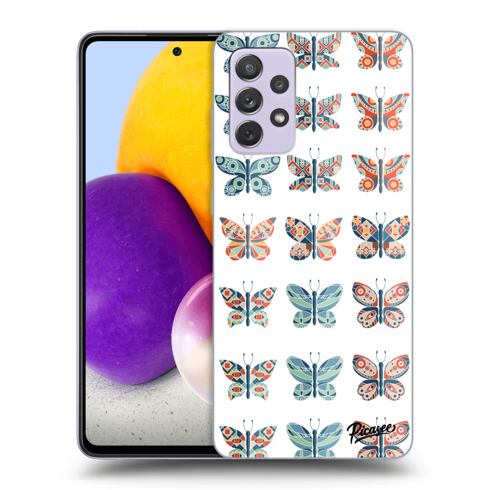 Picasee husă transparentă din silicon pentru Samsung Galaxy A72 A725F - Butterflies