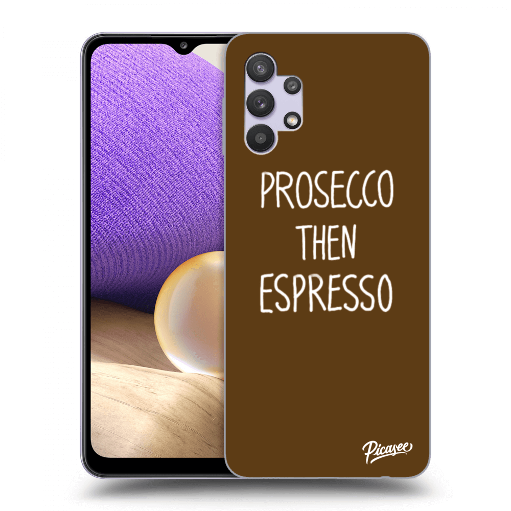 Picasee husă neagră din silicon pentru Samsung Galaxy A32 5G A326B - Prosecco then espresso