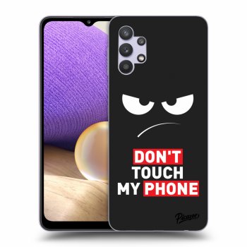 Picasee husă neagră din silicon pentru Samsung Galaxy A32 5G A326B - Angry Eyes - Transparent