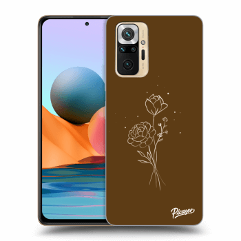 Picasee ULTIMATE CASE pentru Xiaomi Redmi Note 10 Pro - Brown flowers