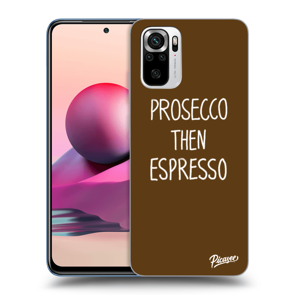 Picasee husă transparentă din silicon pentru Xiaomi Redmi Note 10S - Prosecco then espresso