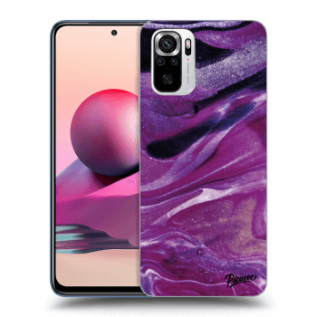 Husă pentru Xiaomi Redmi Note 10S - Purple glitter