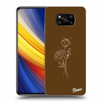 Husă pentru Xiaomi Poco X3 Pro - Brown flowers