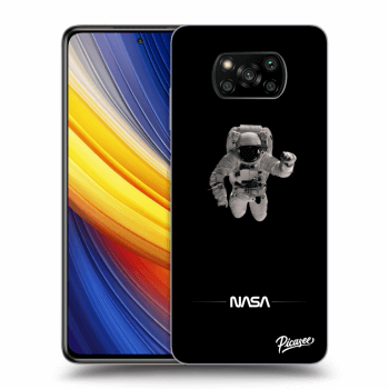 Picasee husă neagră din silicon pentru Xiaomi Poco X3 Pro - Astronaut Minimal