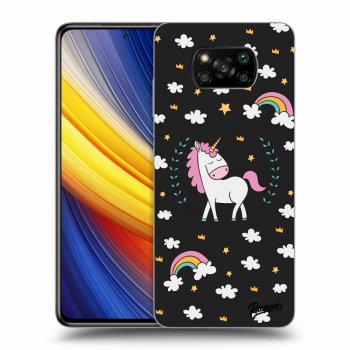 Picasee husă neagră din silicon pentru Xiaomi Poco X3 Pro - Unicorn star heaven
