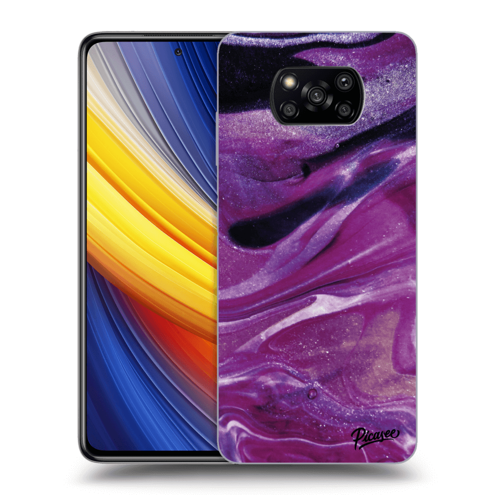 Picasee ULTIMATE CASE pentru Xiaomi Poco X3 Pro - Purple glitter