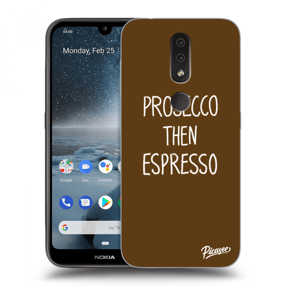 Picasee husă transparentă din silicon pentru Nokia 4.2 - Prosecco then espresso