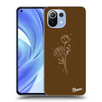 Husă pentru Xiaomi Mi 11 Lite - Brown flowers