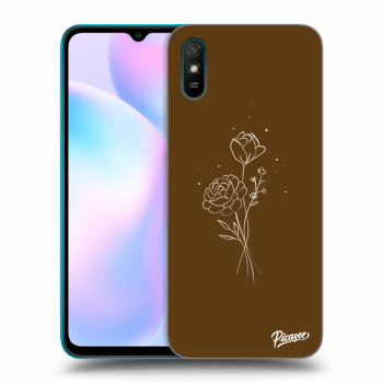 Husă pentru Xiaomi Redmi 9AT - Brown flowers