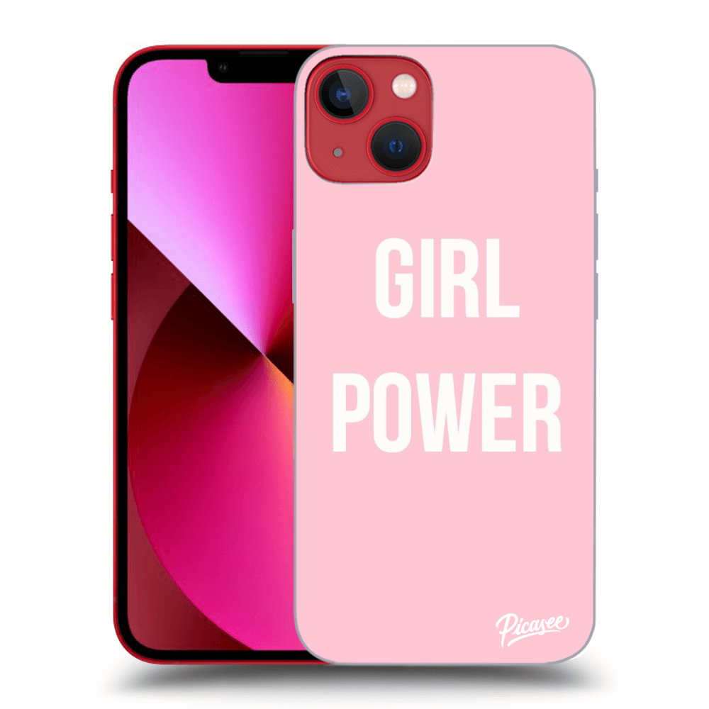 Picasee husă neagră din silicon pentru Apple iPhone 13 - Girl power