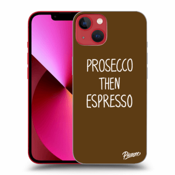 Picasee husă transparentă din silicon pentru Apple iPhone 13 - Prosecco then espresso