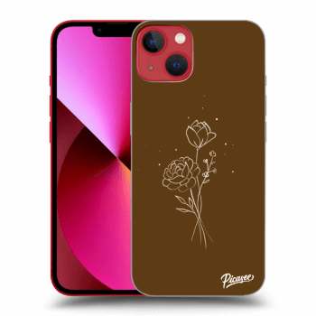 Picasee ULTIMATE CASE MagSafe pentru Apple iPhone 13 - Brown flowers