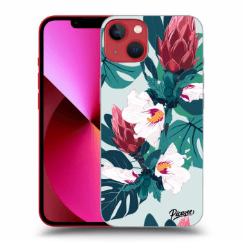 Picasee husă transparentă din silicon pentru Apple iPhone 13 - Rhododendron