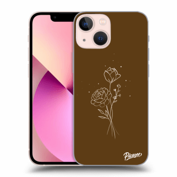 Husă pentru Apple iPhone 13 mini - Brown flowers