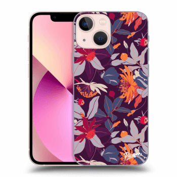 Picasee ULTIMATE CASE MagSafe pentru Apple iPhone 13 mini - Purple Leaf
