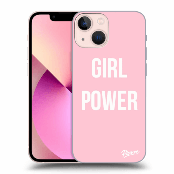 Picasee husă neagră din silicon pentru Apple iPhone 13 mini - Girl power