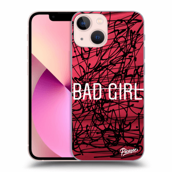 Picasee husă neagră din silicon pentru Apple iPhone 13 mini - Bad girl