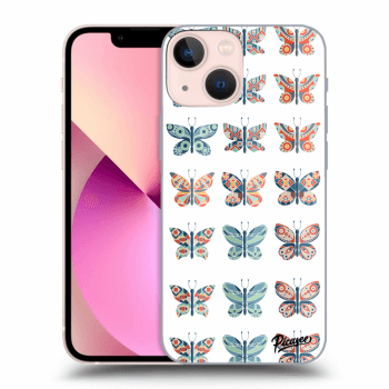 Picasee husă transparentă din silicon pentru Apple iPhone 13 mini - Butterflies