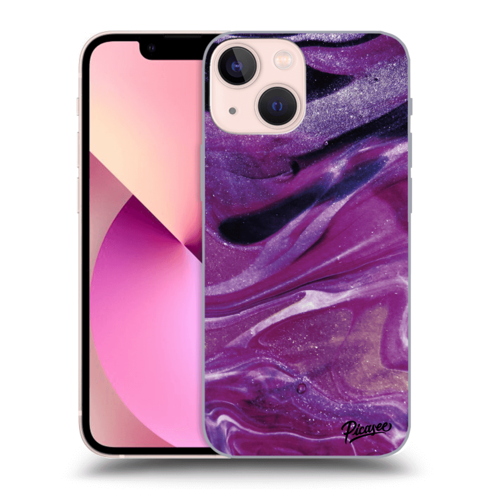 Picasee ULTIMATE CASE MagSafe pentru Apple iPhone 13 mini - Purple glitter