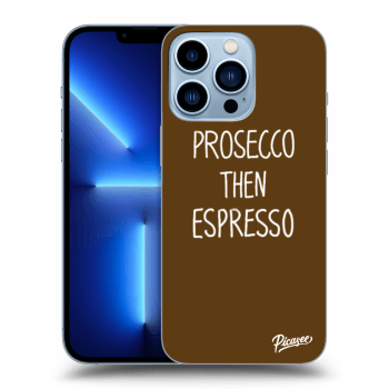 Picasee husă neagră din silicon pentru Apple iPhone 13 Pro - Prosecco then espresso