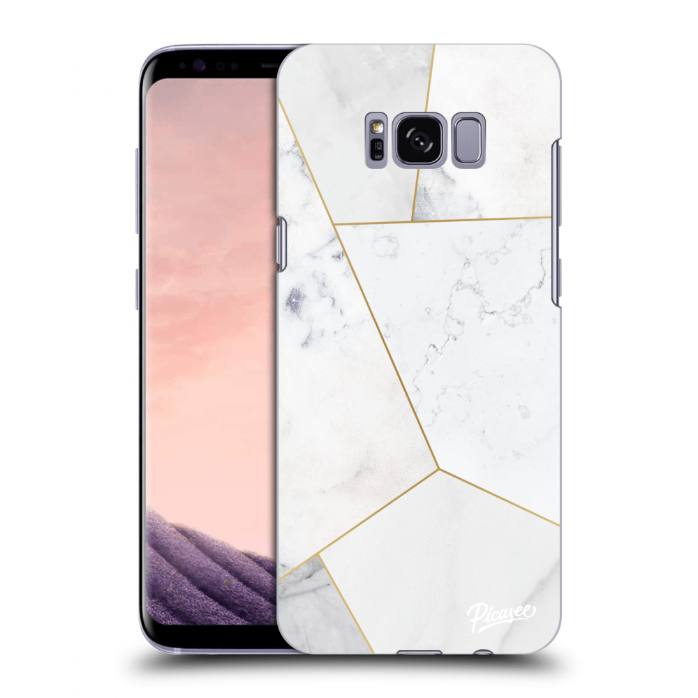 Picasee husă transparentă din silicon pentru Samsung Galaxy S8+ G955F - White tile