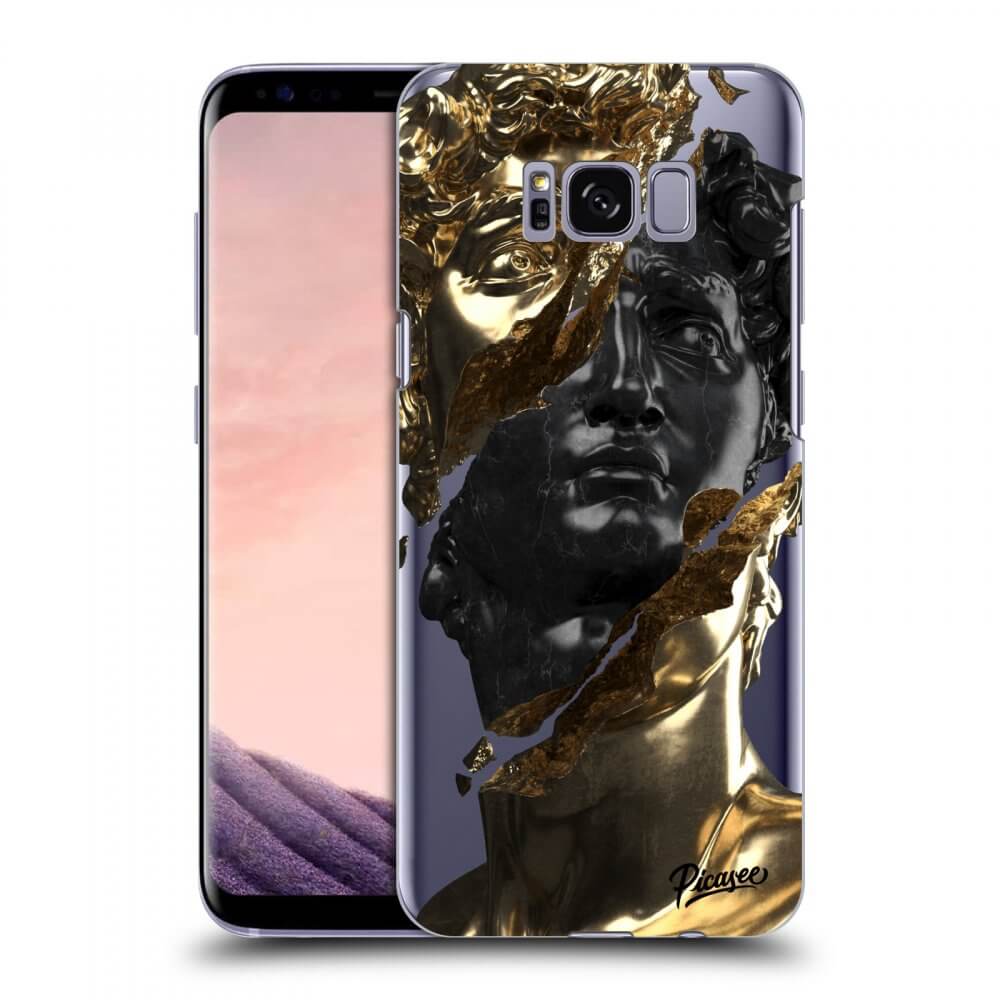 Picasee husă transparentă din silicon pentru Samsung Galaxy S8+ G955F - Gold - Black