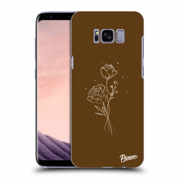Picasee husă transparentă din silicon pentru Samsung Galaxy S8+ G955F - Brown flowers