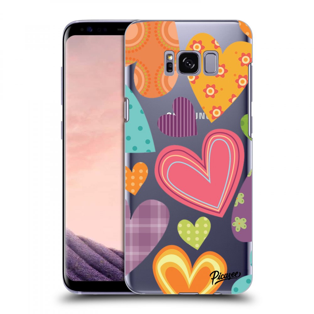 Picasee husă transparentă din silicon pentru Samsung Galaxy S8+ G955F - Colored heart
