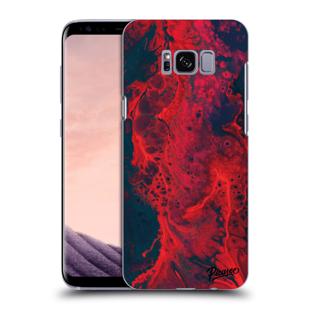 Picasee husă transparentă din silicon pentru Samsung Galaxy S8+ G955F - Organic red