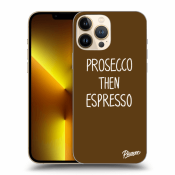 Picasee husă transparentă din silicon pentru Apple iPhone 13 Pro Max - Prosecco then espresso