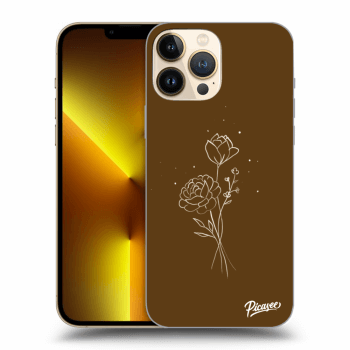 Husă pentru Apple iPhone 13 Pro Max - Brown flowers