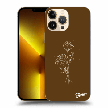 Picasee ULTIMATE CASE MagSafe pentru Apple iPhone 13 Pro Max - Brown flowers