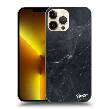 Picasee husă neagră din silicon pentru Apple iPhone 13 Pro Max - Black marble