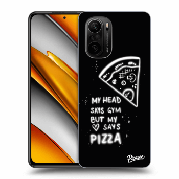 Picasee husă neagră din silicon pentru Xiaomi Poco F3 - Pizza