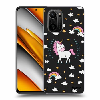 Picasee husă neagră din silicon pentru Xiaomi Poco F3 - Unicorn star heaven