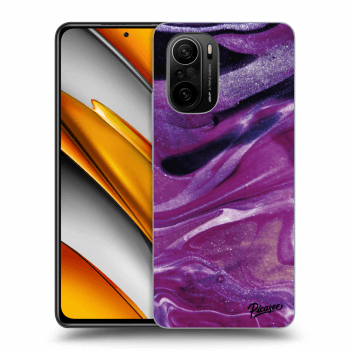 Husă pentru Xiaomi Poco F3 - Purple glitter