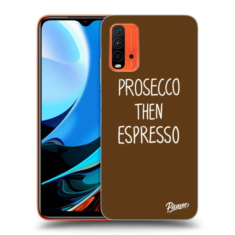 Picasee husă transparentă din silicon pentru Xiaomi Redmi 9T - Prosecco then espresso
