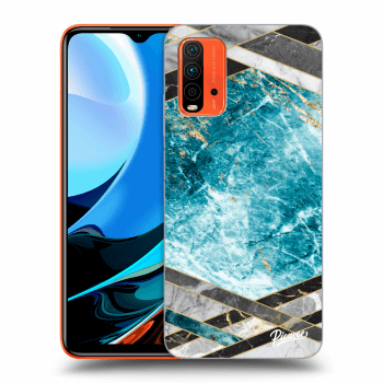 Husă pentru Xiaomi Redmi 9T - Blue geometry