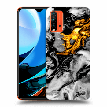 Husă pentru Xiaomi Redmi 9T - Black Gold 2