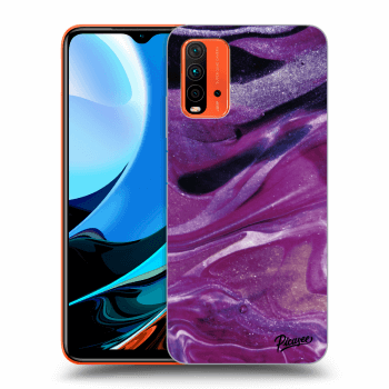 Husă pentru Xiaomi Redmi 9T - Purple glitter