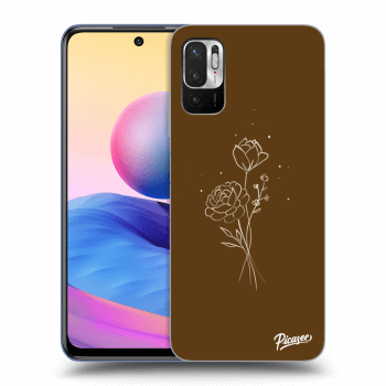 Picasee ULTIMATE CASE pentru Xiaomi Redmi Note 10 5G - Brown flowers