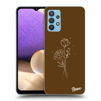 Husă pentru Samsung Galaxy A32 4G SM-A325F - Brown flowers