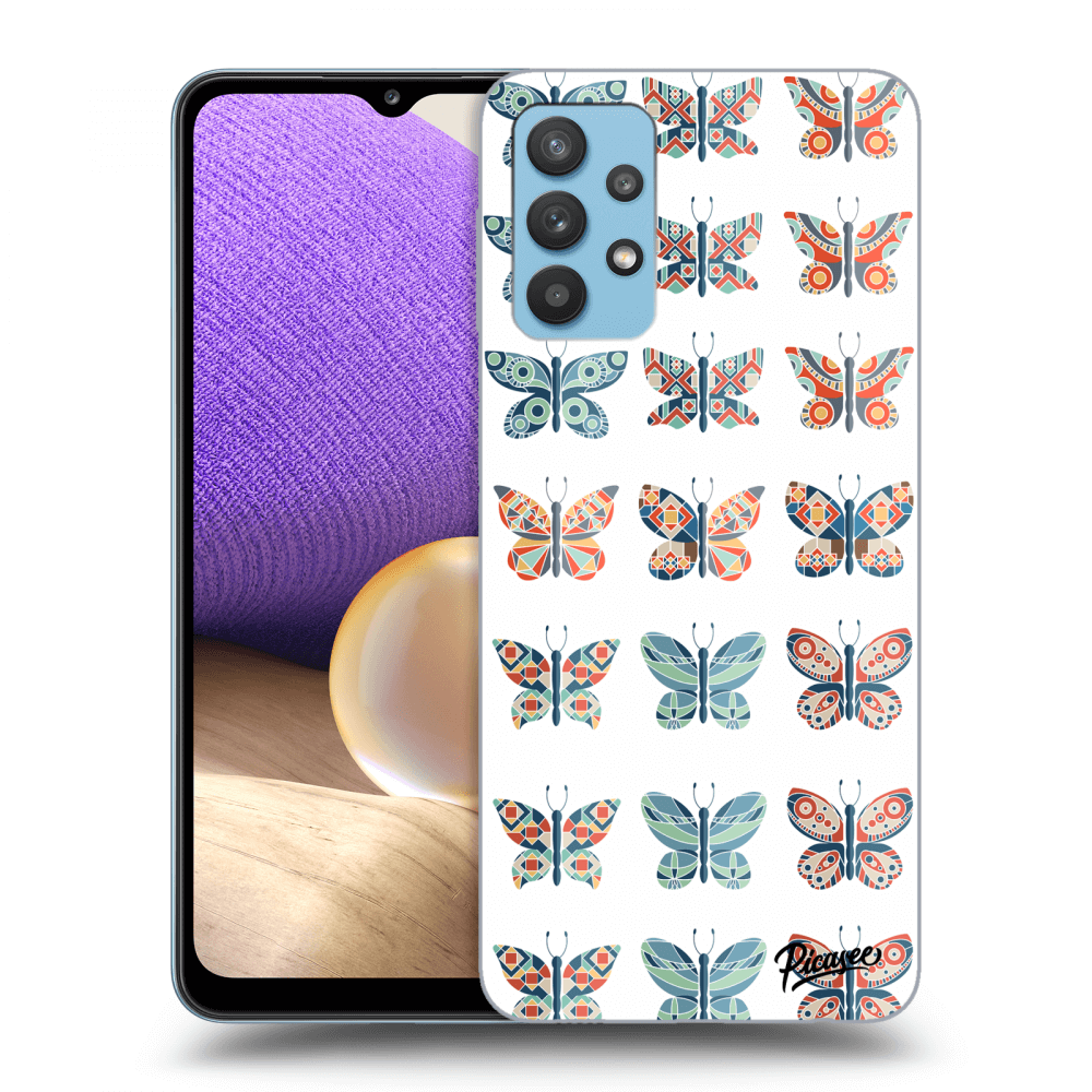 Picasee husă transparentă din silicon pentru Samsung Galaxy A32 4G SM-A325F - Butterflies