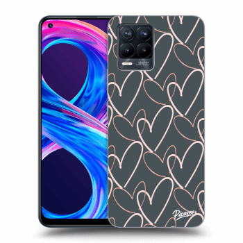 Picasee husă neagră din silicon pentru Realme 8 Pro - Lots of love