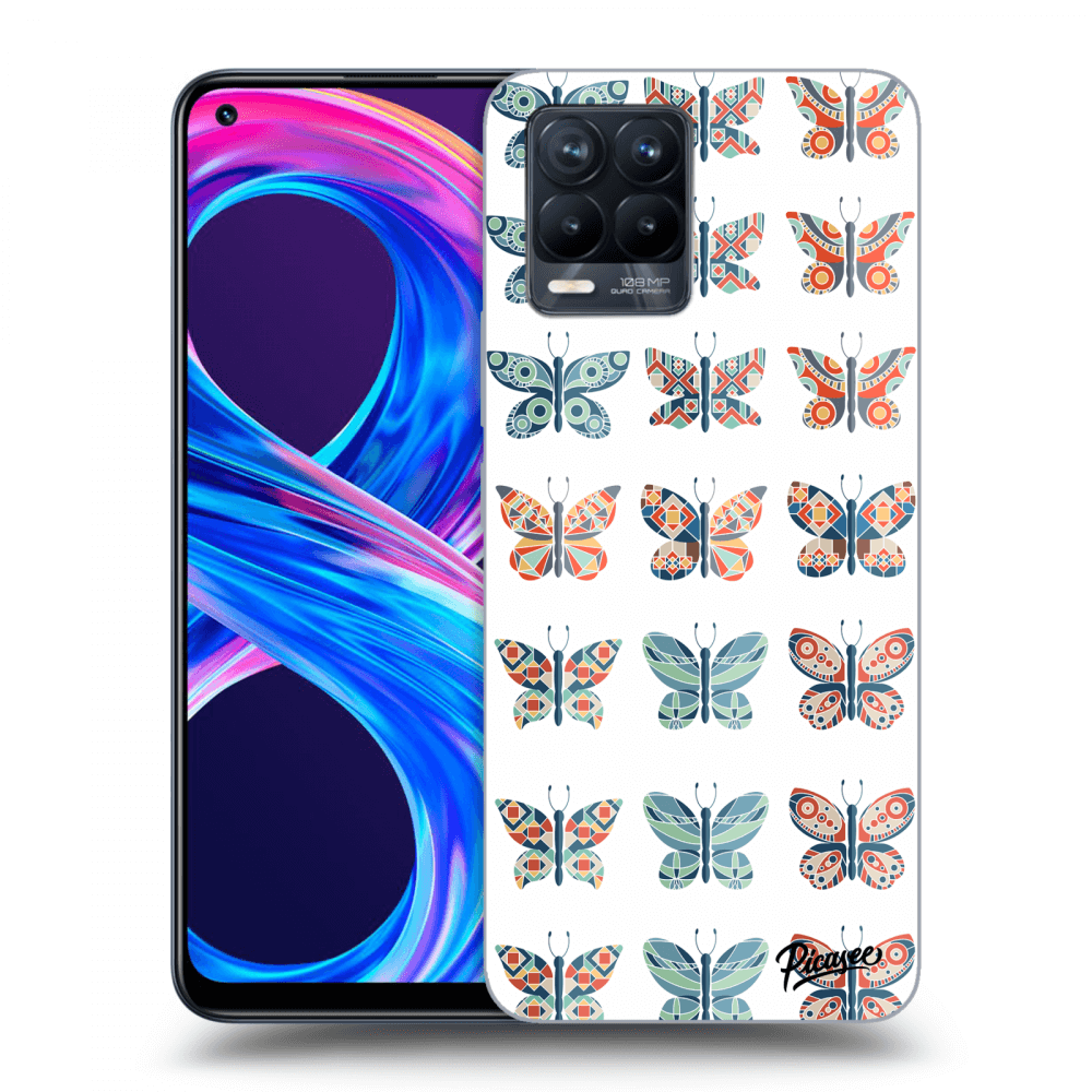 Picasee husă transparentă din silicon pentru Realme 8 Pro - Butterflies