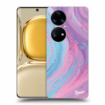 Husă pentru Huawei P50 - Pink liquid