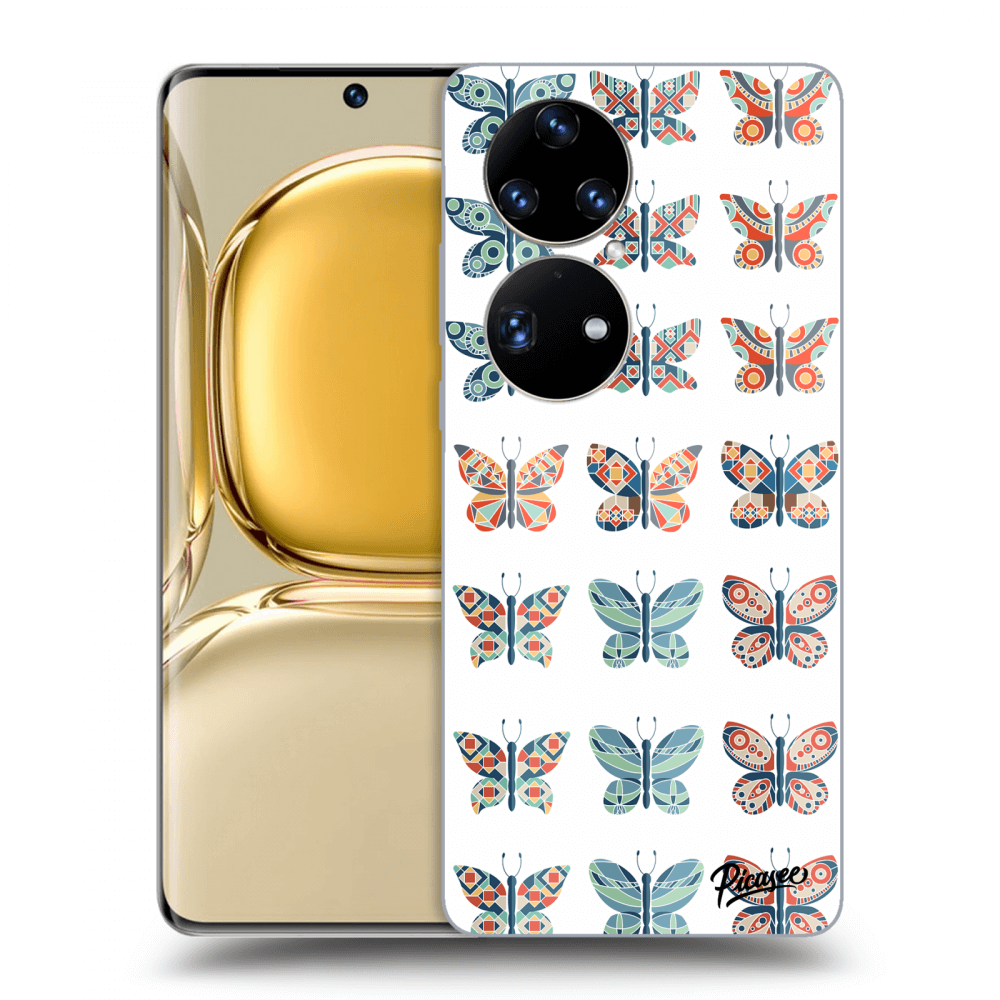 Picasee husă transparentă din silicon pentru Huawei P50 - Butterflies